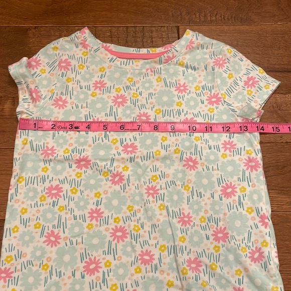 Cat & Jack Girls Short-Sleeve Flowered T-Shirt - Size M (8) - Picture 7 of 16